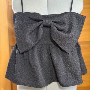 Dazy Chic Black Bow Women's Crop Top